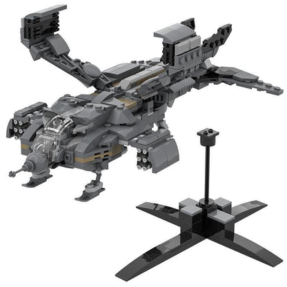 Micro Space Gunship Dropship Lander Type Building Kit | LEGO-Compatible MOC - 3