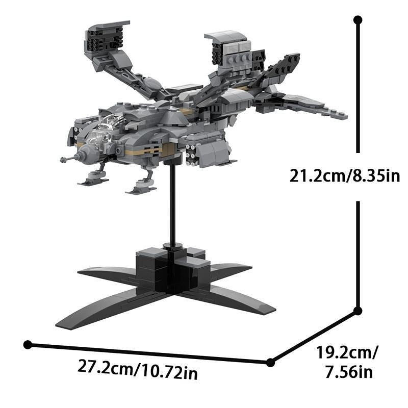 Micro Space Gunship Dropship Lander Type Building Kit | LEGO-Compatible MOC - 4