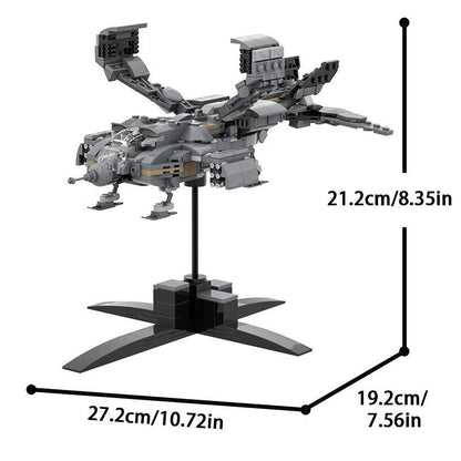 Micro Space Gunship Dropship Lander Type Building Kit | LEGO-Compatible MOC - 4