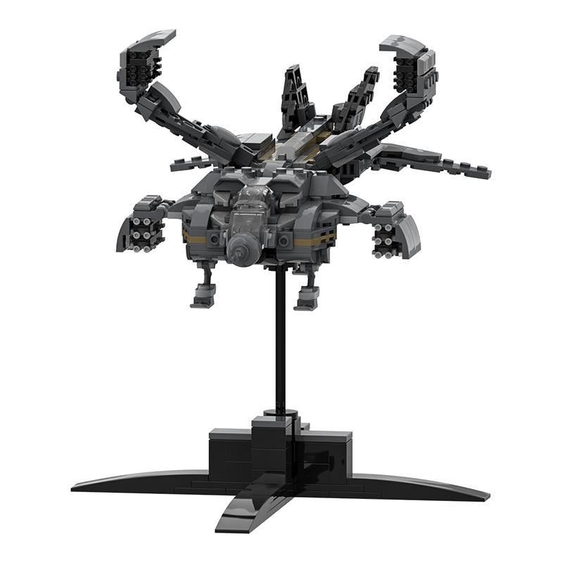 Micro Space Gunship Dropship Lander Type Building Kit | LEGO-Compatible MOC - 6