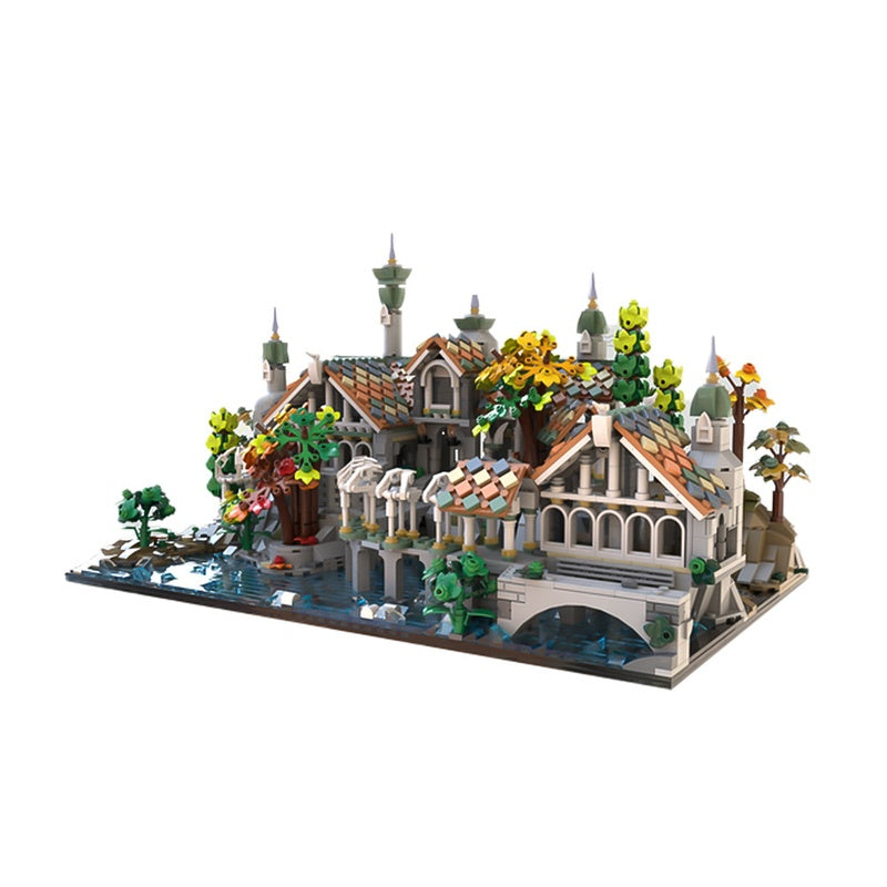 Microscale Elven Valley Sanctuary Building Kit | LEGO-Compatible MOC - 2
