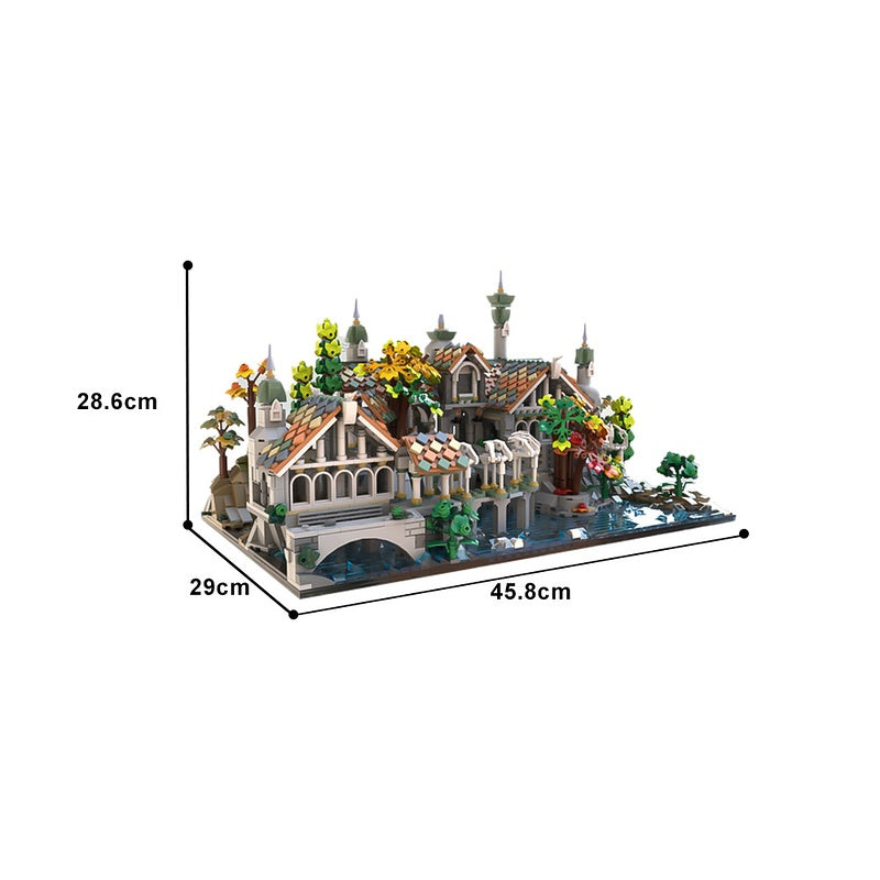 Microscale Elven Valley Sanctuary Building Kit | LEGO-Compatible MOC - 4