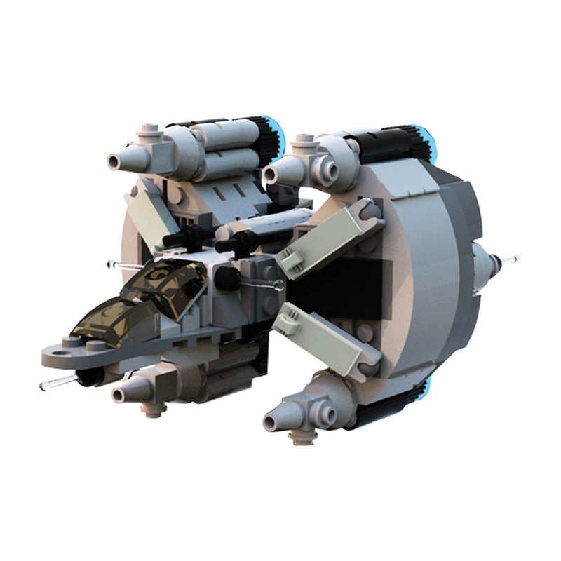 Microscale Gunstar MOC Building Kit | Futuristic Space Gunship Model - 5