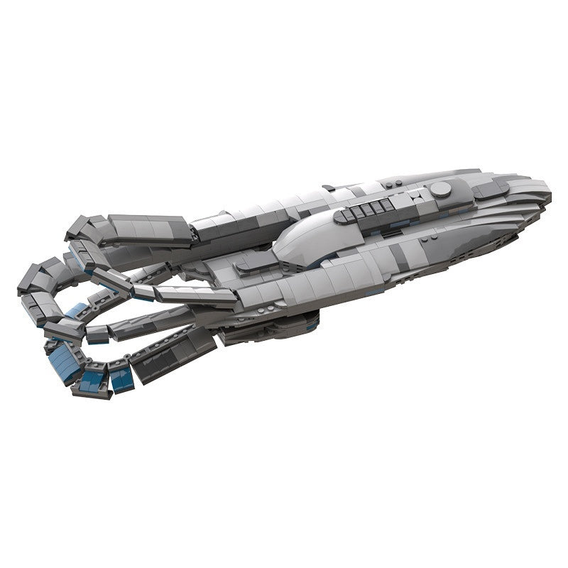 Mid-Scale Quantum Drive Exploration Starship Building Kit | LEGO-Compatible MOC - 2
