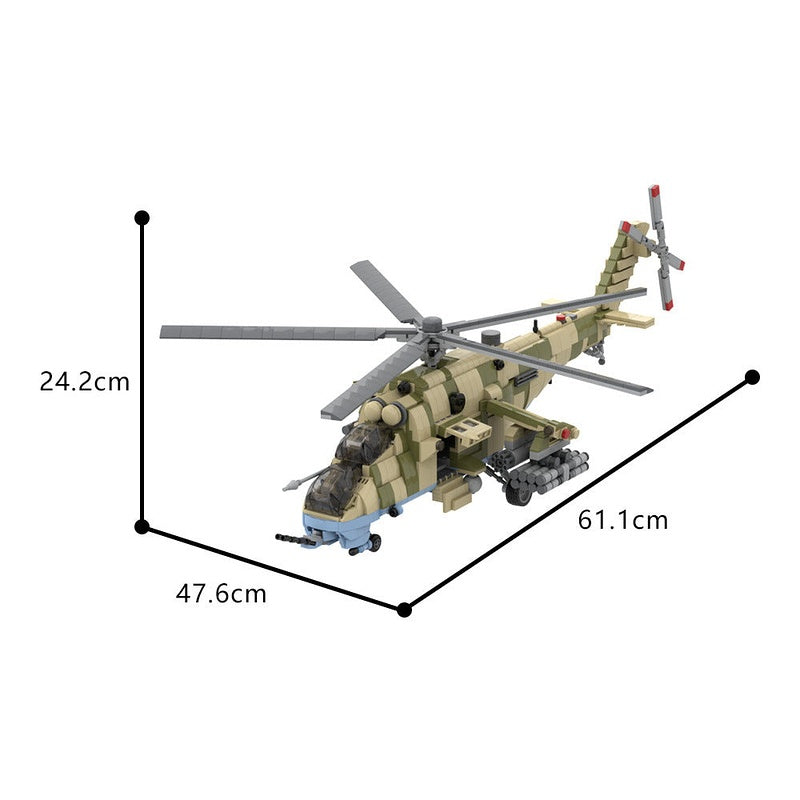 Mil-Mi35M Hind Attack Helicopter MOC Building Kit | Military Aircraft Model - 6
