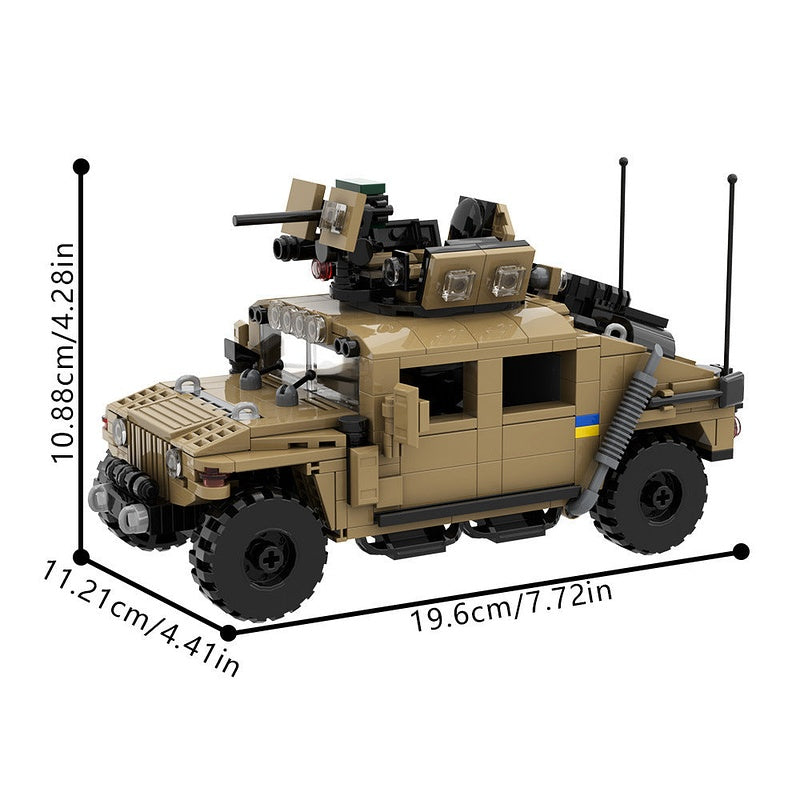 Military Off-Road Armored Vehicle MOC Building Kit | Tactical 4x4 Model - 4