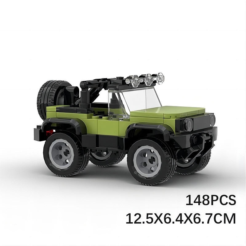 Mini 6-Stud Off-Road Cabriolet MOC Building Kit | Adventure Vehicle Model - 6