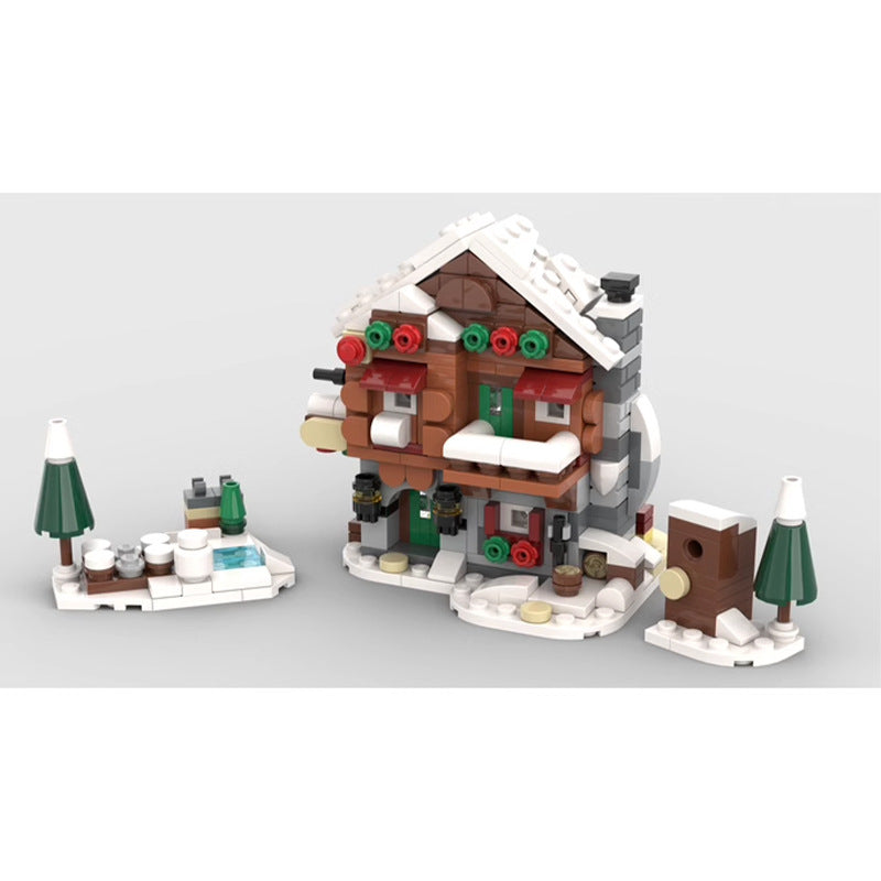 Mini Alpine Lodge Building Kit | LEGO-Compatible MOC - 2