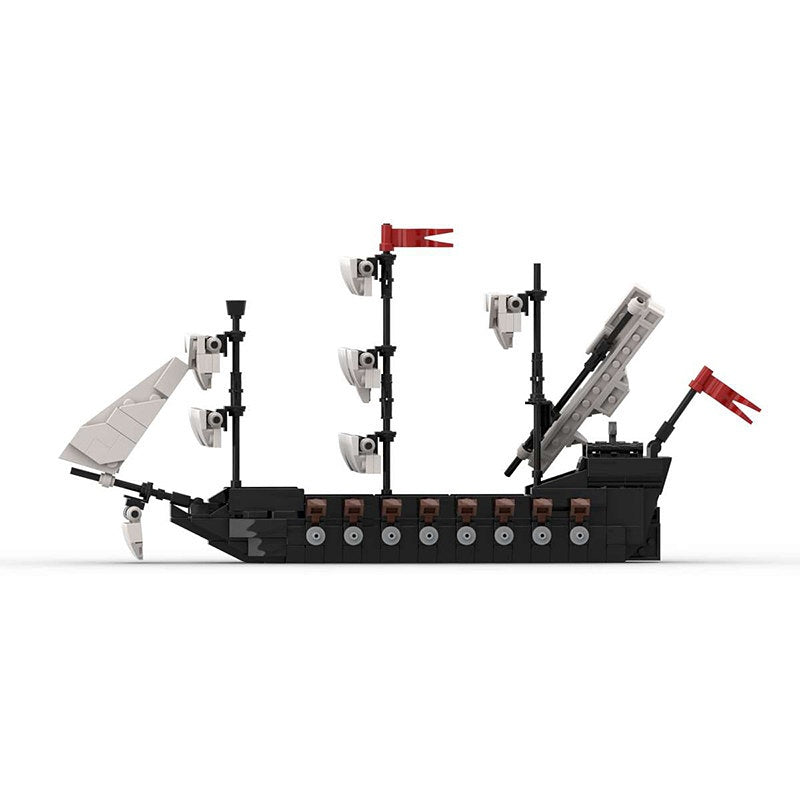 Mini Black Sailship MOC Building Kit | Compact Sailing Vessel Model - 1