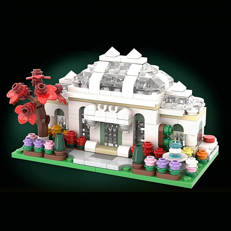 Mini Botanical Garden Greenhouse MOC Building Kit | Mini Modular Display - 1