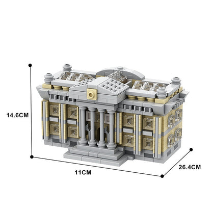 Mini Courthouse Architecture MOC Building Kit | Civic City Model - 3