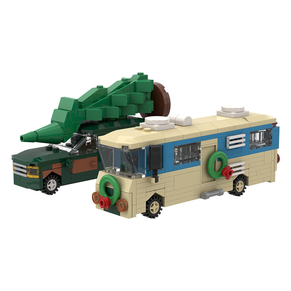 mini cousin eddie rv building kit |  christmas vacation | lego compatible moc - 2