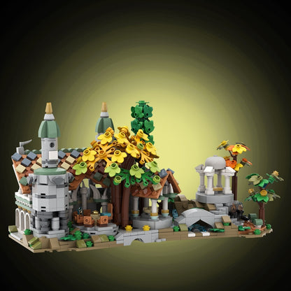 Mini Elven Valley Castle Building Kit | LEGO-Compatible MOC - 1