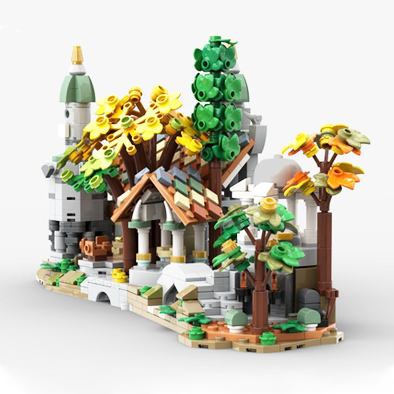 Mini Elven Valley Castle Building Kit | LEGO-Compatible MOC - 3