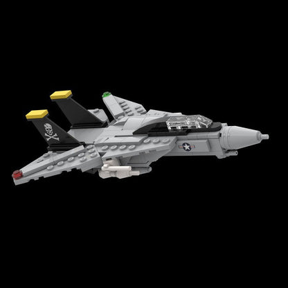 Mini F-14 Supersonic Fighter MOC Building Kit | Military Aircraft Model - 4