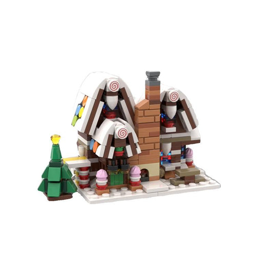 Mini Gingerbread House Building Kit | Winter Village | LEGO-Compatible MOC - 1