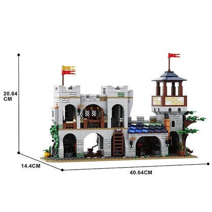 Mini Medieval Knights Castle MOC Fantasy Architecture Building Kit - 4