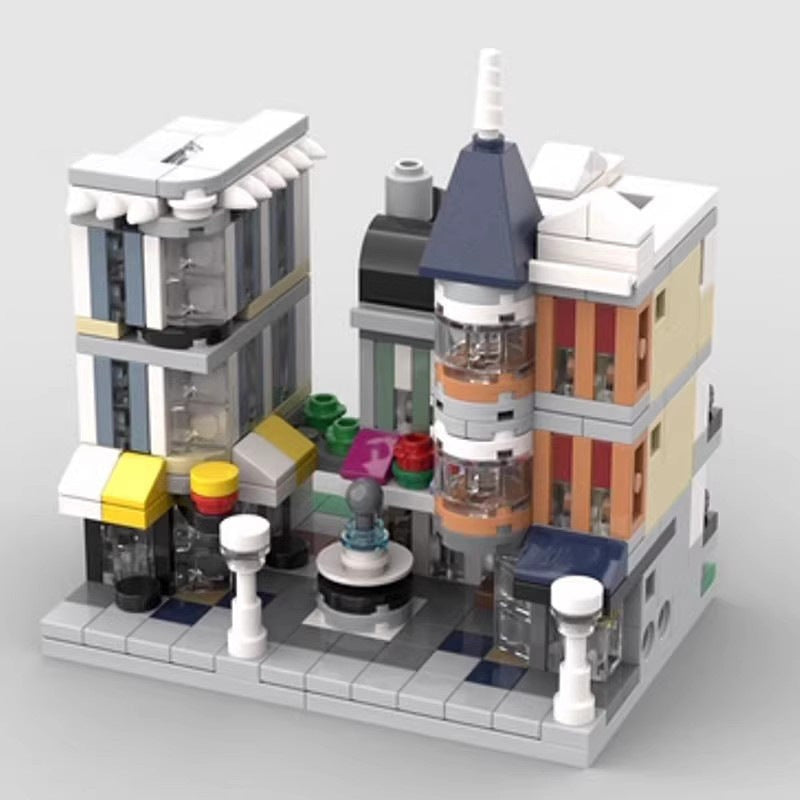 Mini Modular Assembly Square MOC Building Kit | City Architecture Model - 3