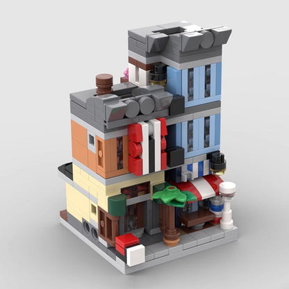 Mini Modular Detective Office MOC Building Kit | Mystery City Architecture - 6