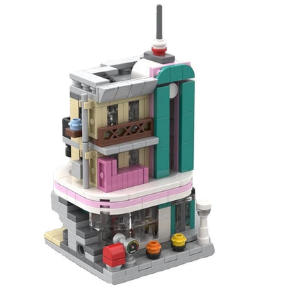 Mini Modular Downtown Diner MOC Building Kit - 1