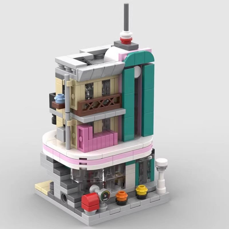 Mini Modular Downtown Diner MOC Building Kit - 2