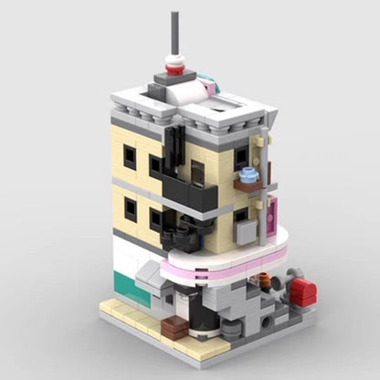 Mini Modular Downtown Diner MOC Building Kit - 3