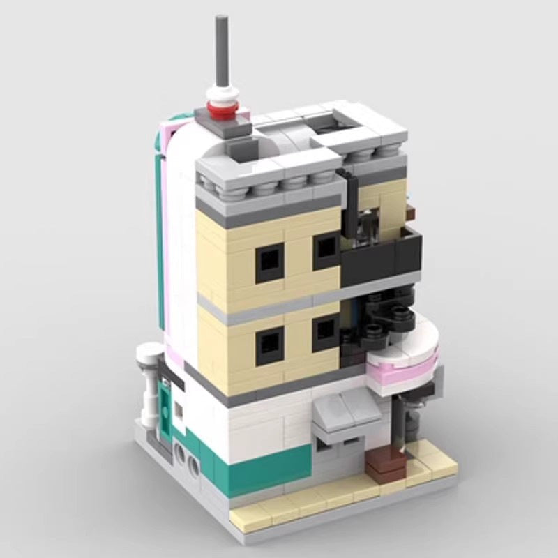 Mini Modular Downtown Diner MOC Building Kit - 4