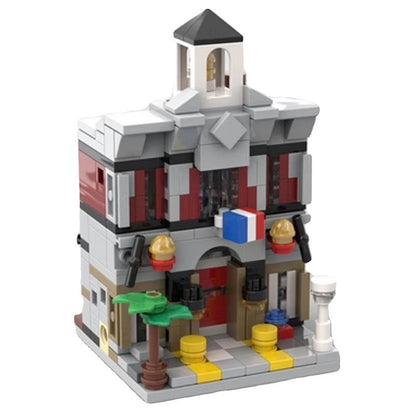 Mini Modular Fire Brigade MOC Building Kit | City Fire Station Model - 1