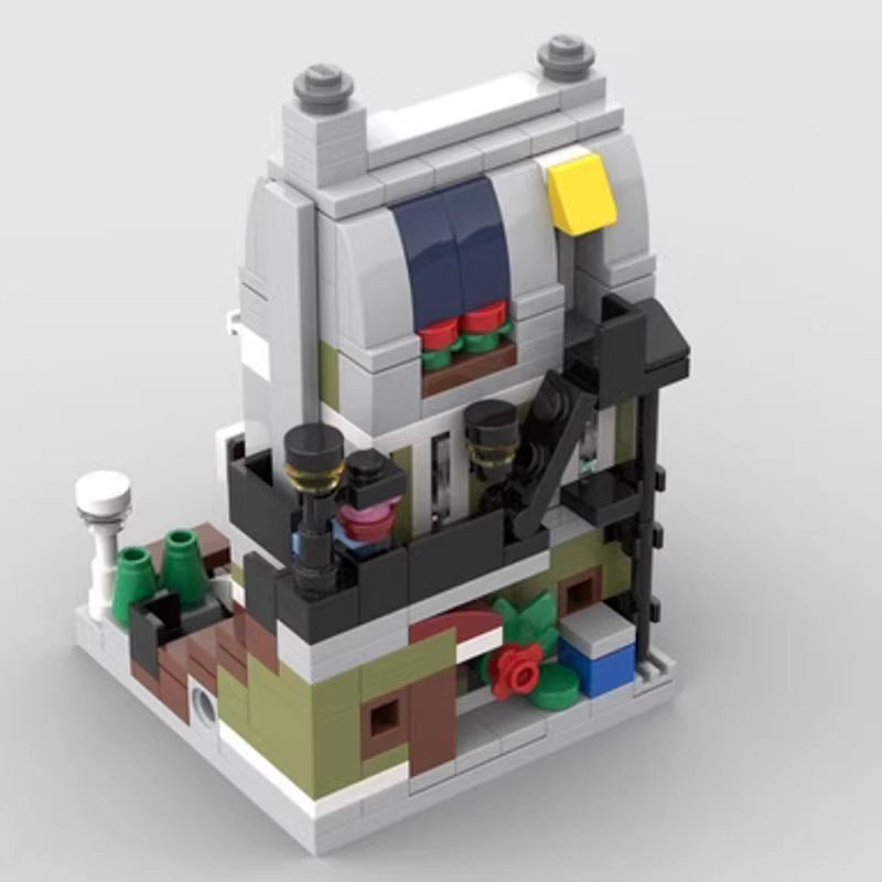Mini Modular Parisian Restaurant Building Kit | Compatible MOC - 3
