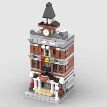 Mini Modular Town Hall Building Kit | LEGO-Compatible MOC - 2