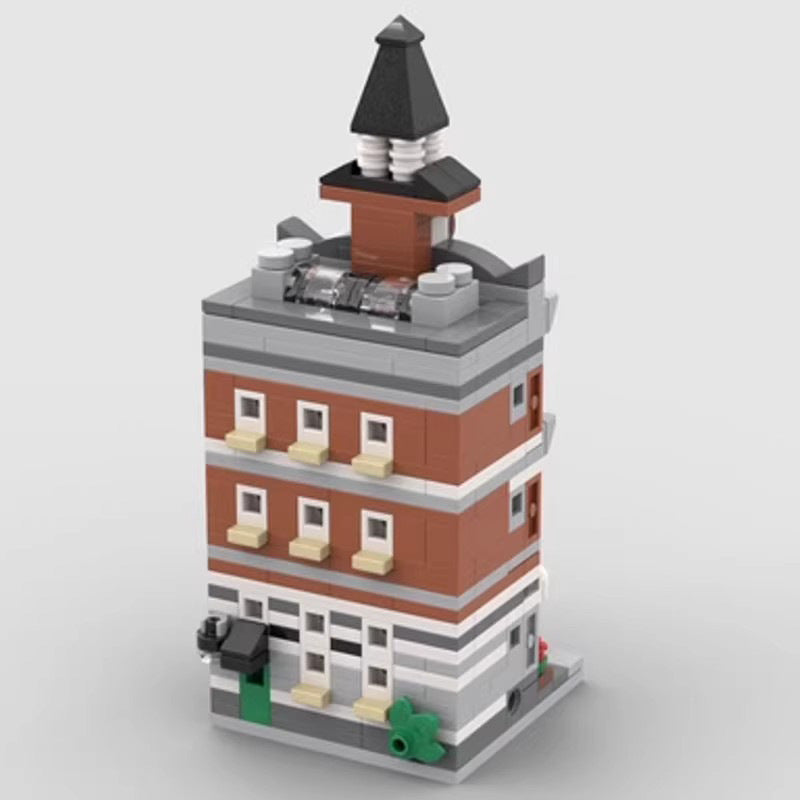Mini Modular Town Hall Building Kit | LEGO-Compatible MOC - 5