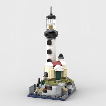 Mini Motorised Lighthouse Coastal Beacon Tower Building Kit | Compatible MOC - 3