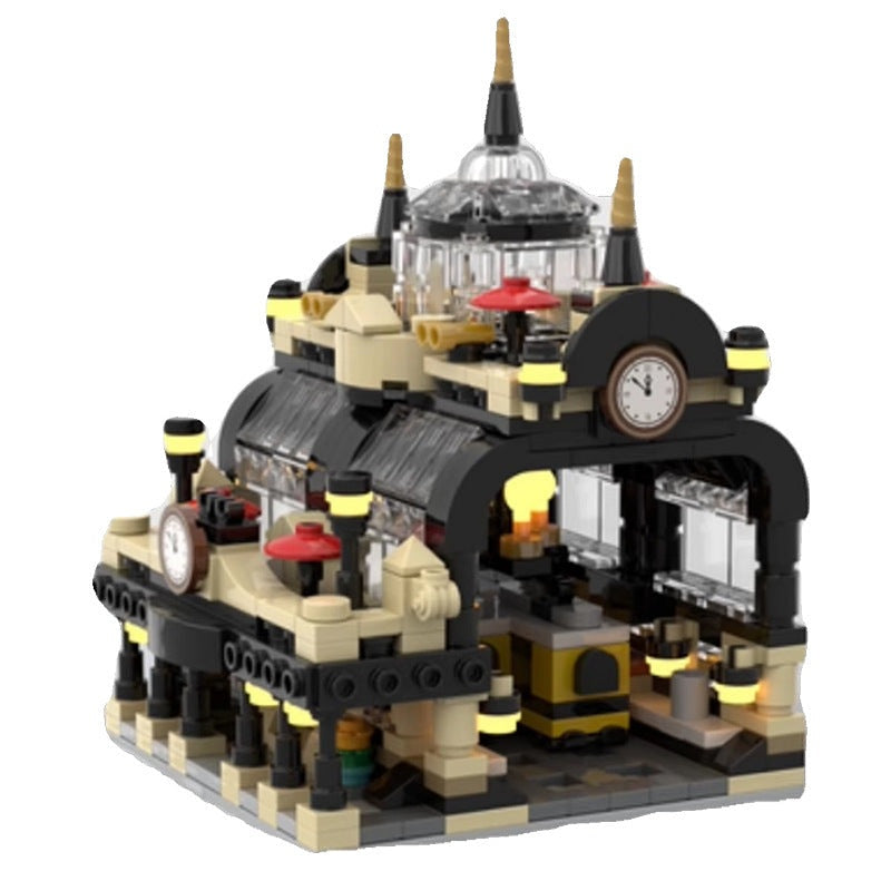 Mini Studgate Train Station MOC Building Kit | Railway Architecture - 1