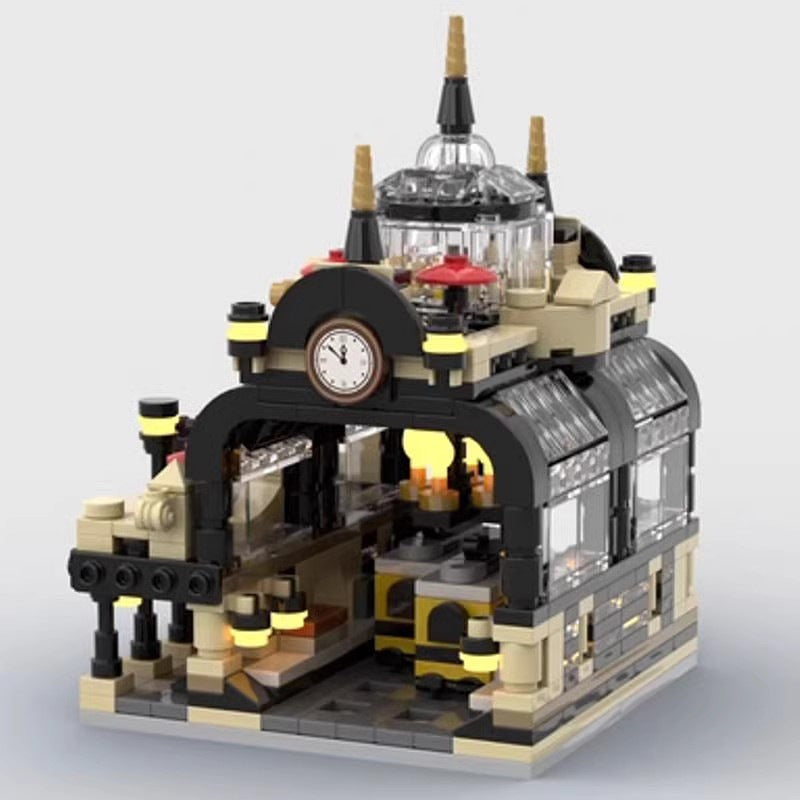 Mini Studgate Train Station MOC Building Kit | Railway Architecture - 5