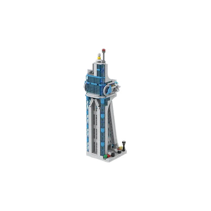 Mini Superhero Headquarters Tower Building Kit | LEGO-Compatible MOC - 1