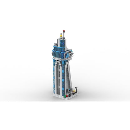 Mini Superhero Headquarters Tower Building Kit | LEGO-Compatible MOC - 3