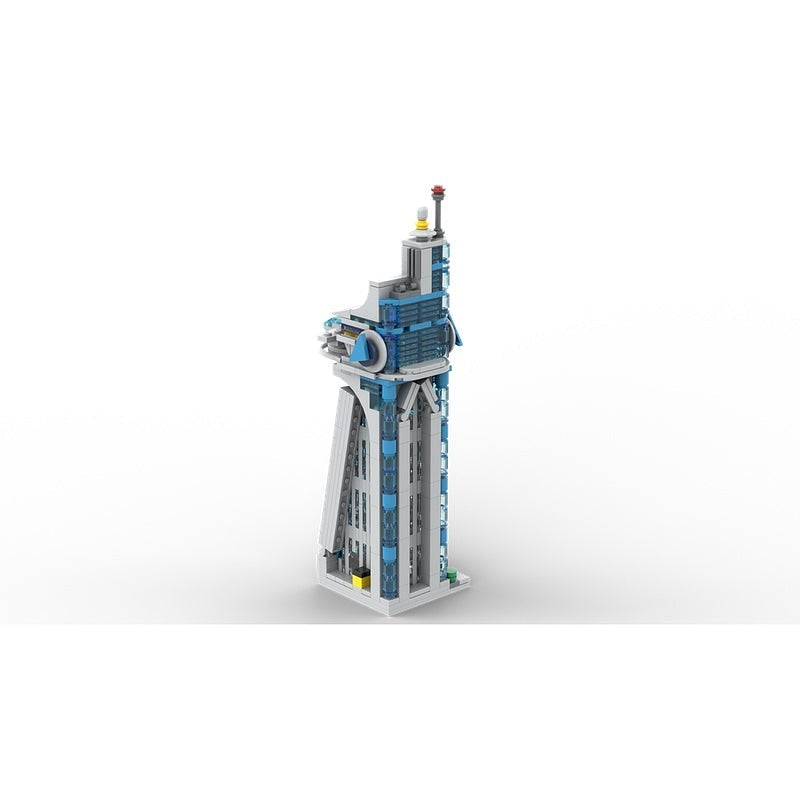 Mini Superhero Headquarters Tower MOC Building Kit | Futuristic Architecture - 4