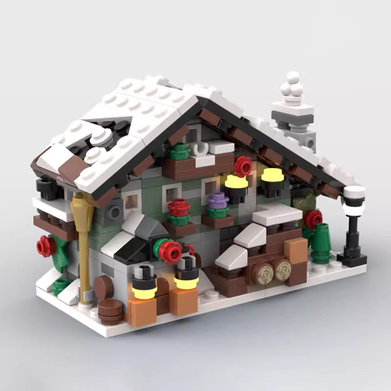 Mini Winter Chalet Building Kit | Compatible MOC - 5