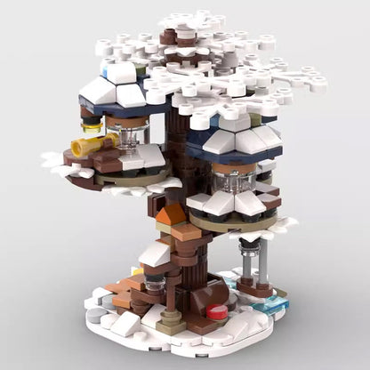 Mini Winter Tree House Building Kit | LEGO-Compatible MOC - 4