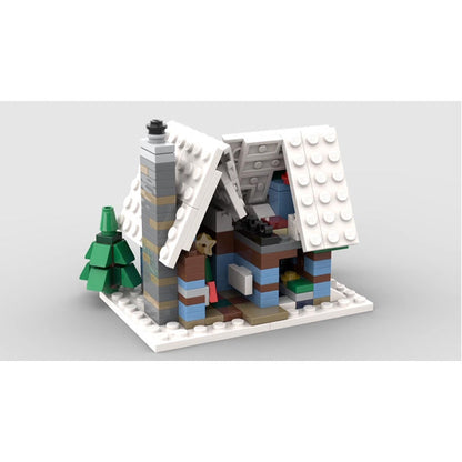 Mini Winter Village Cottage Building Kit | LEGO-Compatible MOC - 5