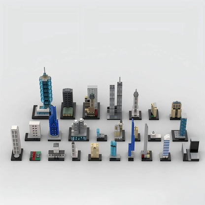 Mini World Skyline MOC Architecture Building Kit, Global Landmark Display Set - 2