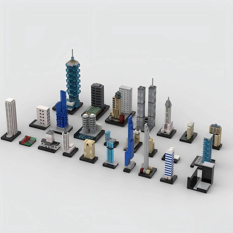 Mini World Skyline MOC Architecture Building Kit, Global Landmark Display Set - 3