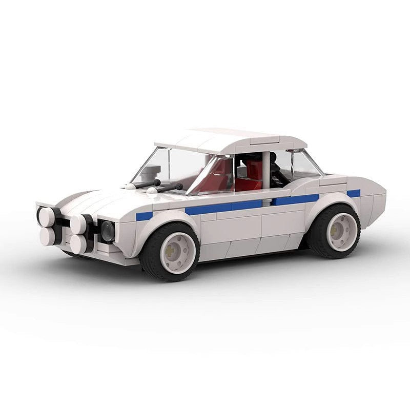 MK1 Classic Rally Car MOC Building Kit | 8-Wide Vintage Racing Vehicle Model - 1