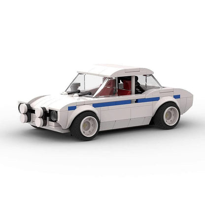 MK1 Classic Rally Car MOC Building Kit | 8-Wide Vintage Racing Vehicle Model - 1