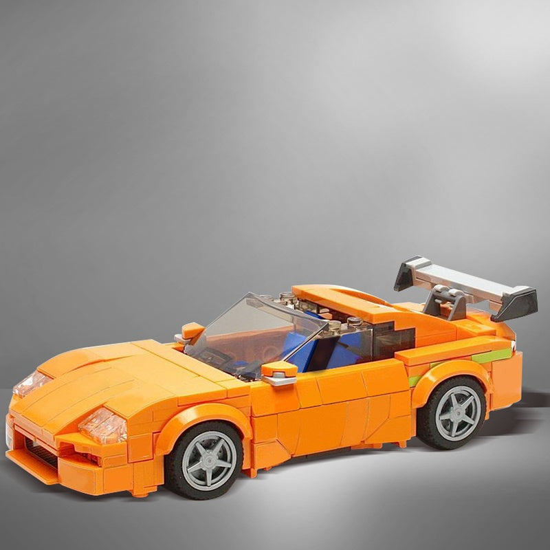 MK4 JDM Twin-Turbo Street Racing Coupe Orange Building Kit | LEGO-Compatible MOC - 1