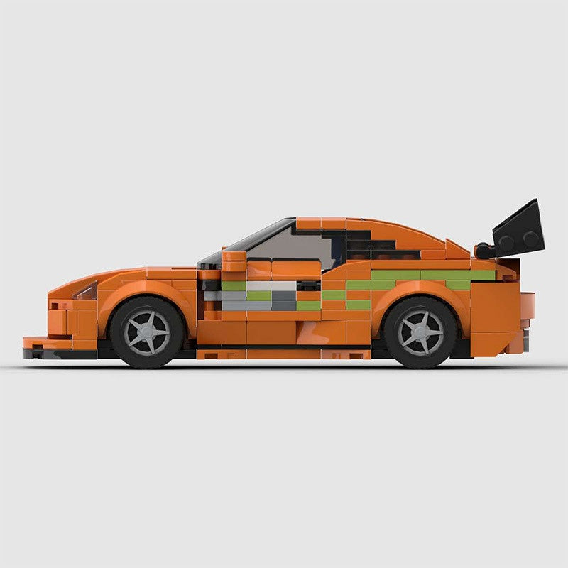 MK4-Style JDM Turbo Orange Sports Car Building Kit | LEGO-Compatible MOC - 3