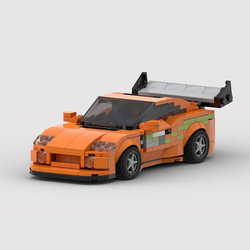MK4-Style JDM Turbo Orange Sports Car Building Kit | Compatible MOC - 1