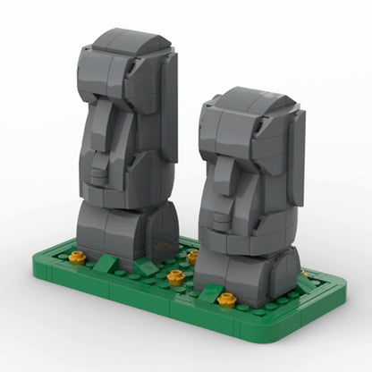 Moai Building Kit | Easter Island Statues | LEGO-Compatible MOC - 1