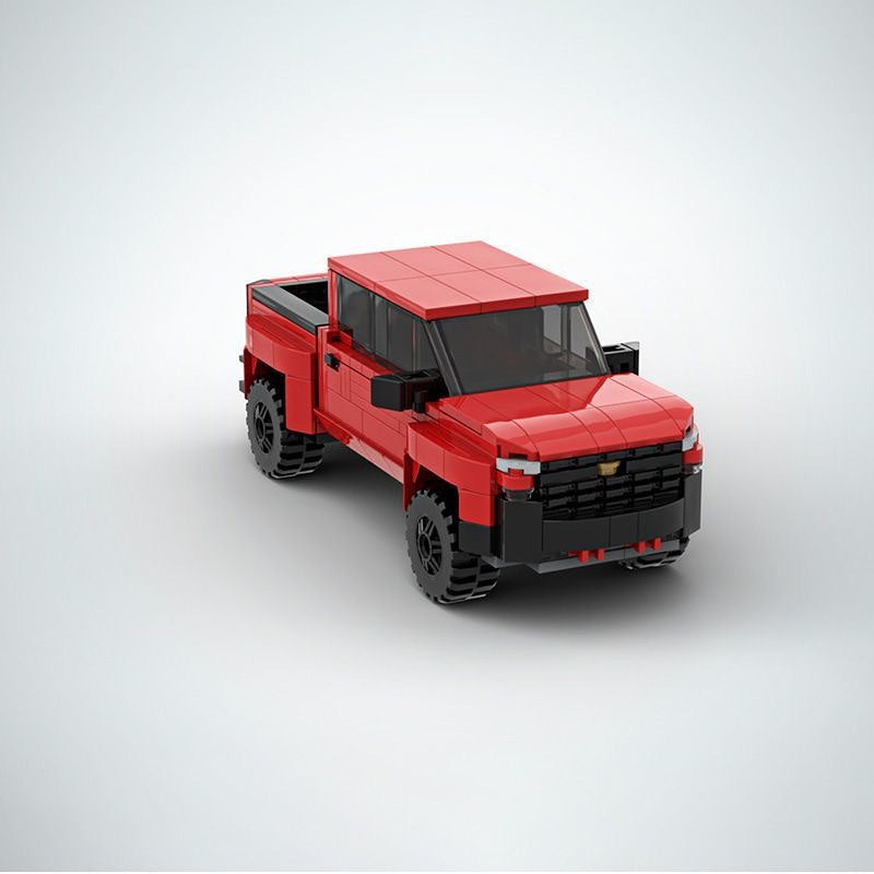Modern 1500 4x4 Pickup Truck Building Kit | 7-Wide LEGO-Compatible MOC - 4