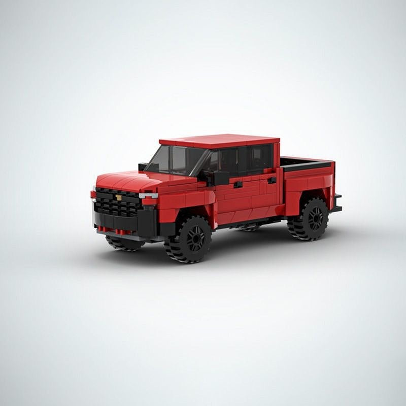 Modern 1500 4x4 Pickup Truck Building Kit | 7-Wide Off-Road Vehicle Model - 2